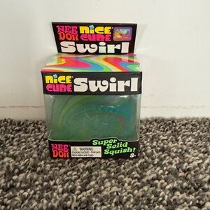 NeeDoh Nice Cube Swirl Super Solid Squish! - Green Swirl